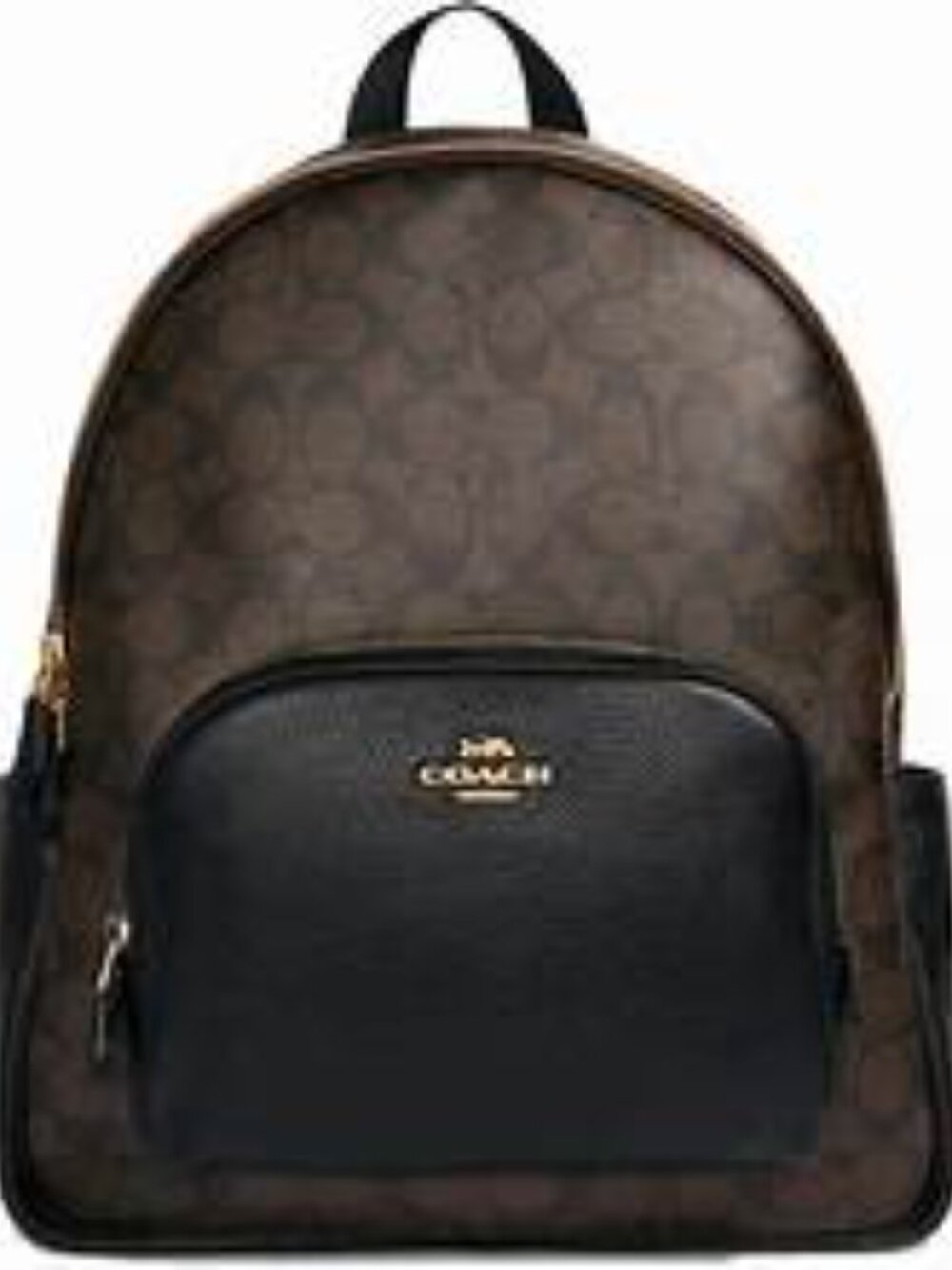 Coach Signature Large Court Backpack Brown Black 10011285JAX New No Tags